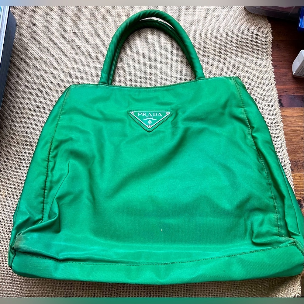 Prada Tessuto Nylon Tote, Vintage. Fair condition.